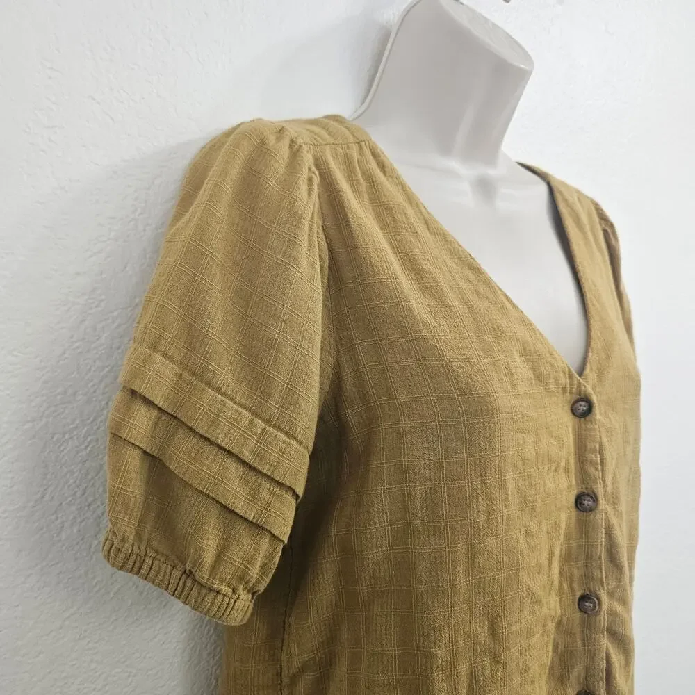 MADEWELL Pembroke Top in Mahan Plaid Size S
